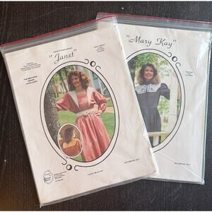 Lot of 2 Designs by Janet Pace Smocked Dress Patterns Vintage UNCUT